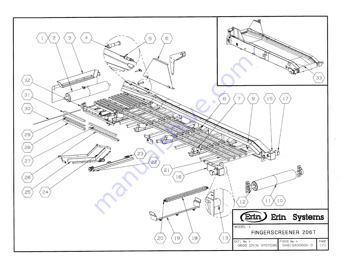 Erin Fingerscreener 206T Operating And Maintenance Manual Download Page 81