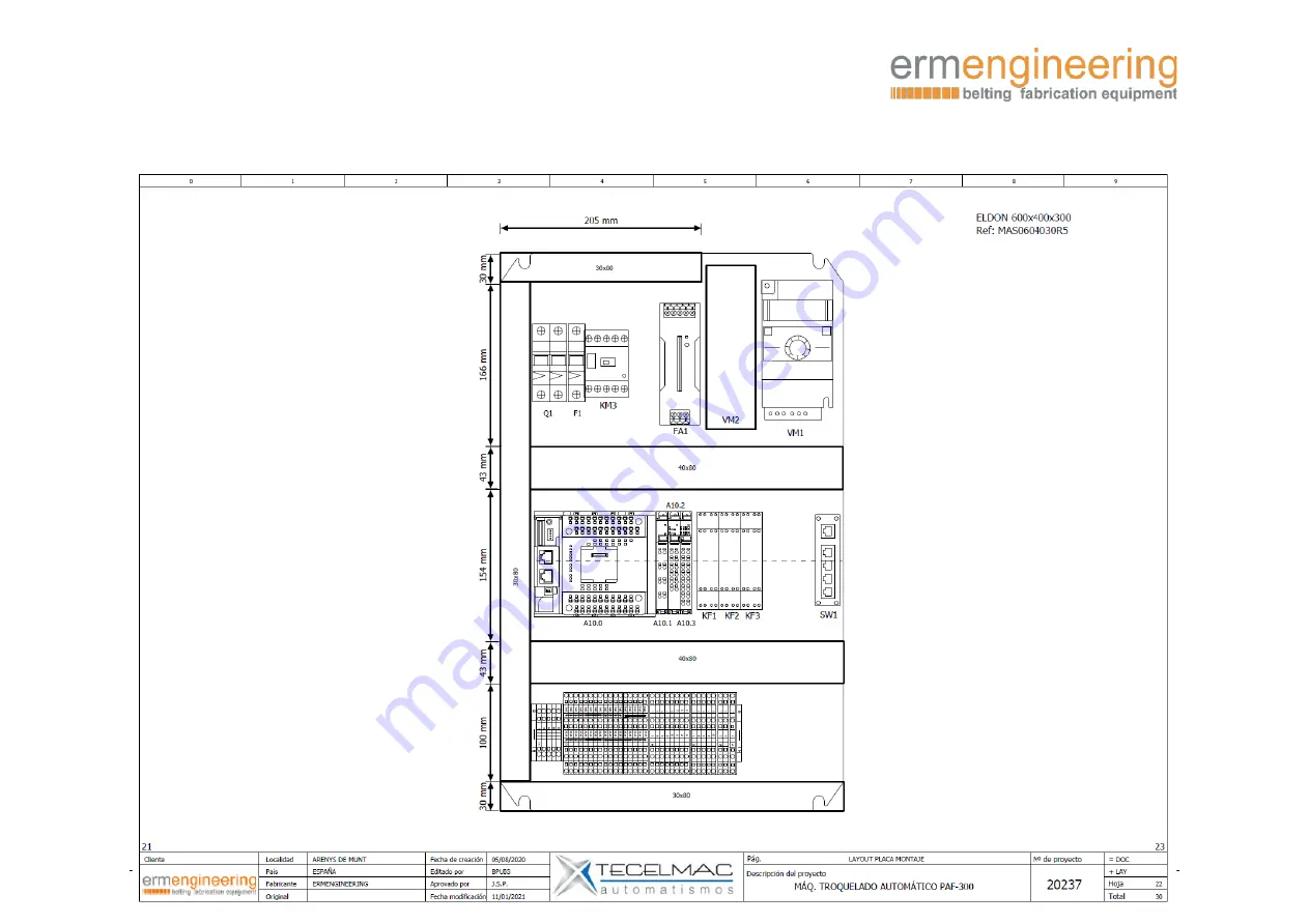 ermengineering PAF-301 Original Use And Maintenance Manual Download Page 54