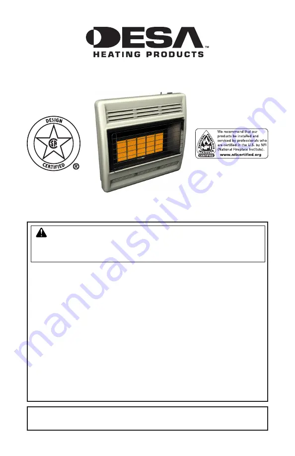 ESA VN16B Safety Information And Installation Manual Download Page 1