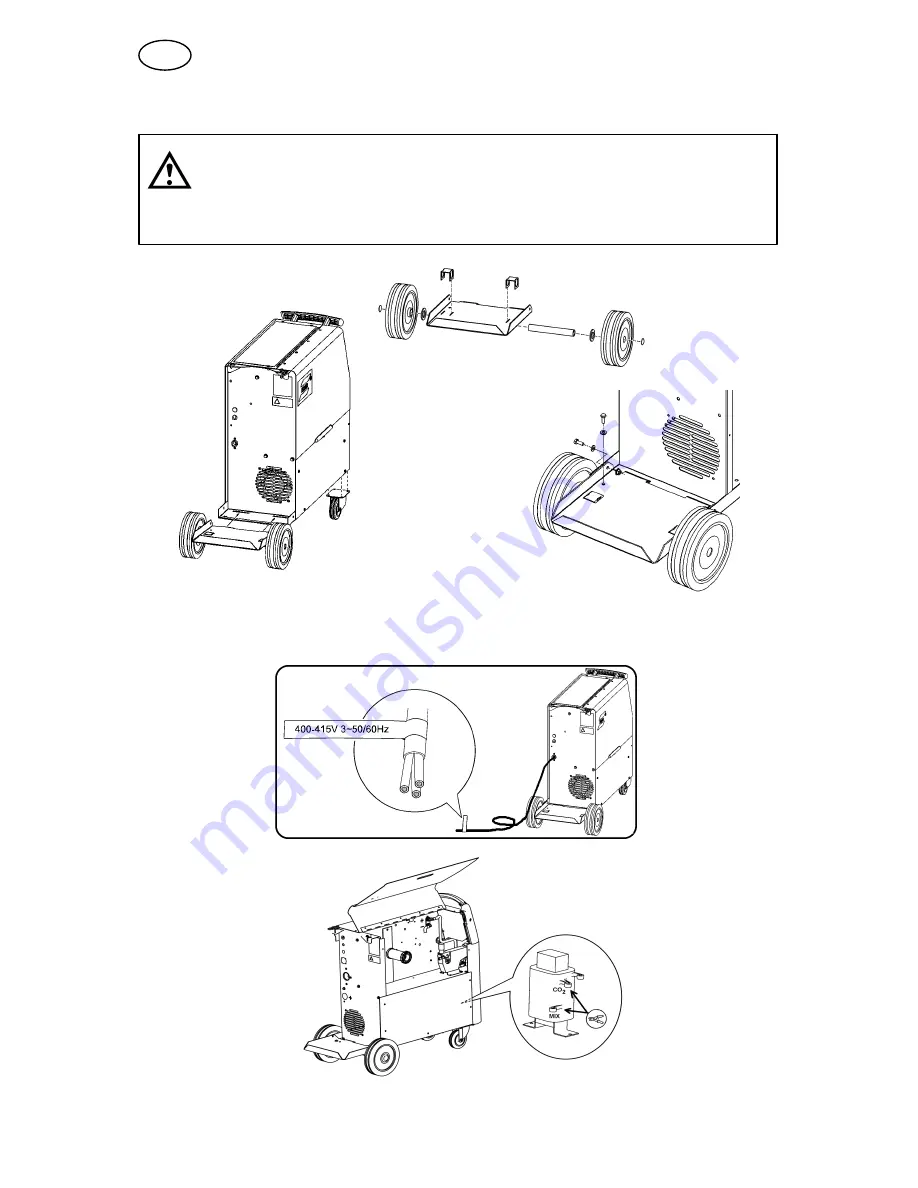 ESAB Origo Mig C170 3ph Instruction Manual Download Page 8