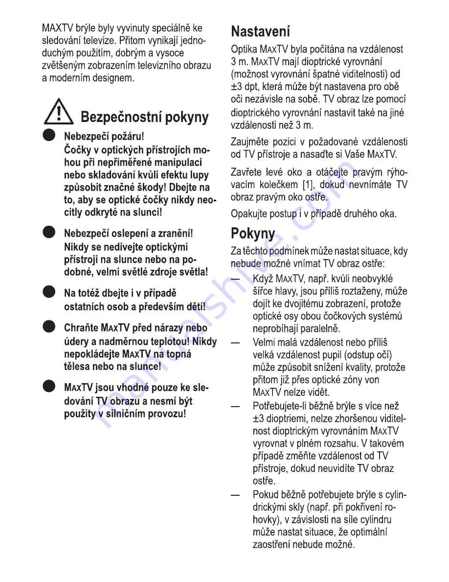 Eschenbach MaxTV User Manual Download Page 22