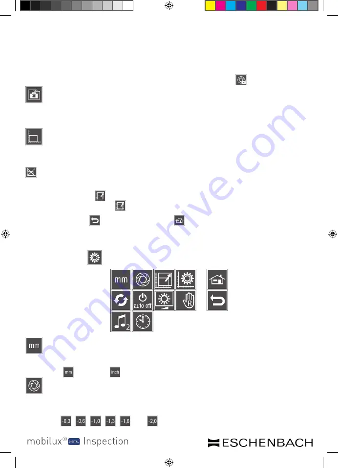 Eschenbach Mobilux Digital Inspection Operating Instructions Manual Download Page 8