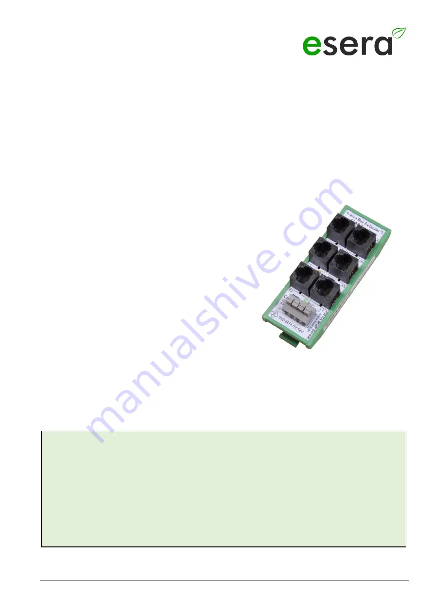 esera RJ45 Скачать руководство пользователя страница 1