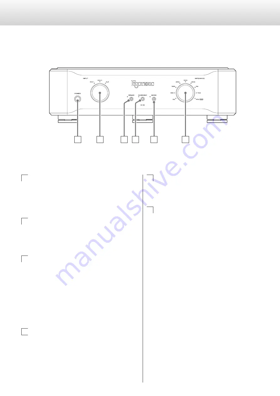 Esoteric E-02 Owner'S Manual Download Page 22