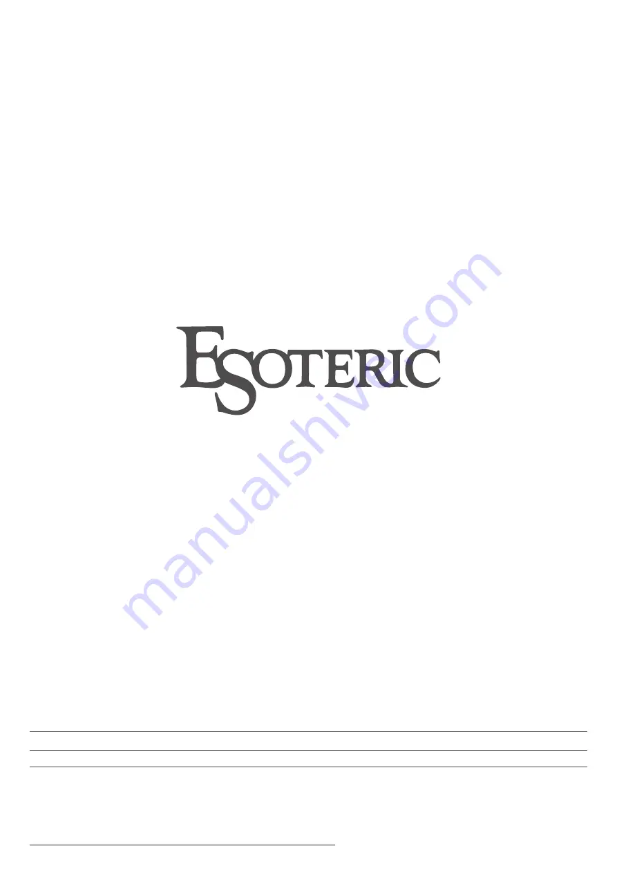 Esoteric F-07 Owner'S Manual Download Page 84