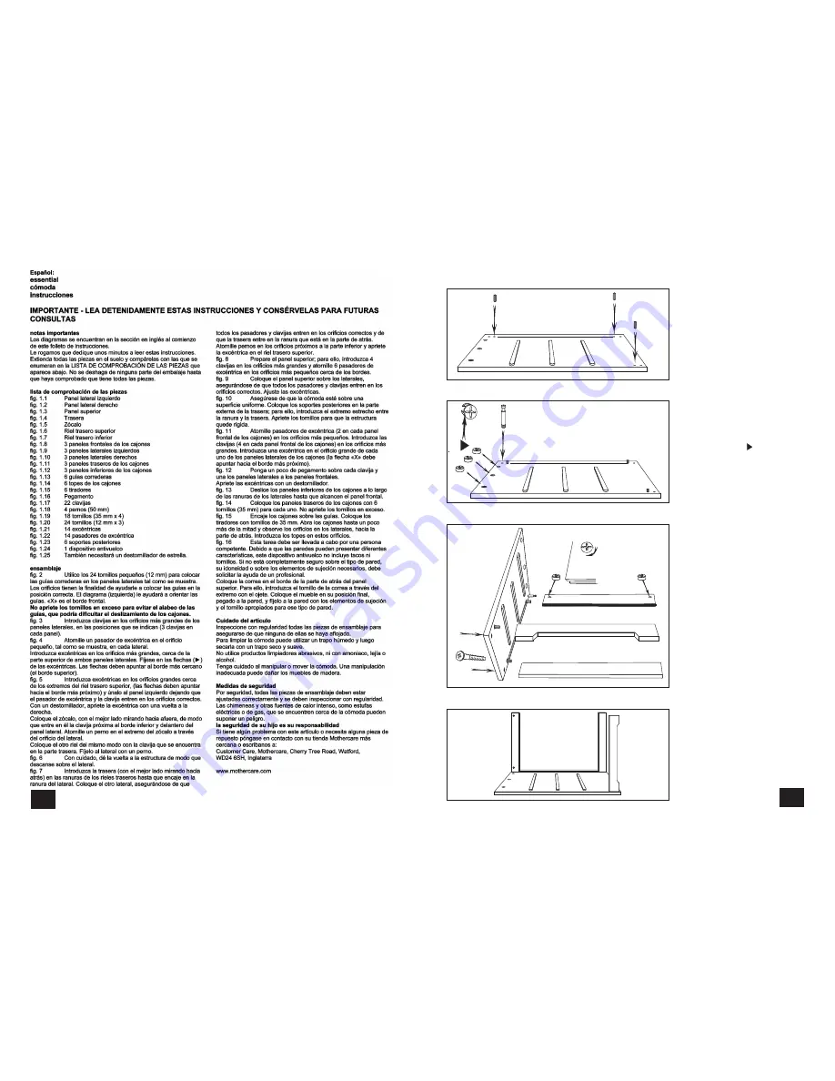 Essential Home chest of drawers User Manual Download Page 3