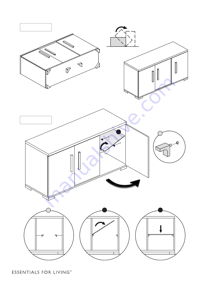 Essentials For Living NOBLE SIDEBOARD Скачать руководство пользователя страница 3