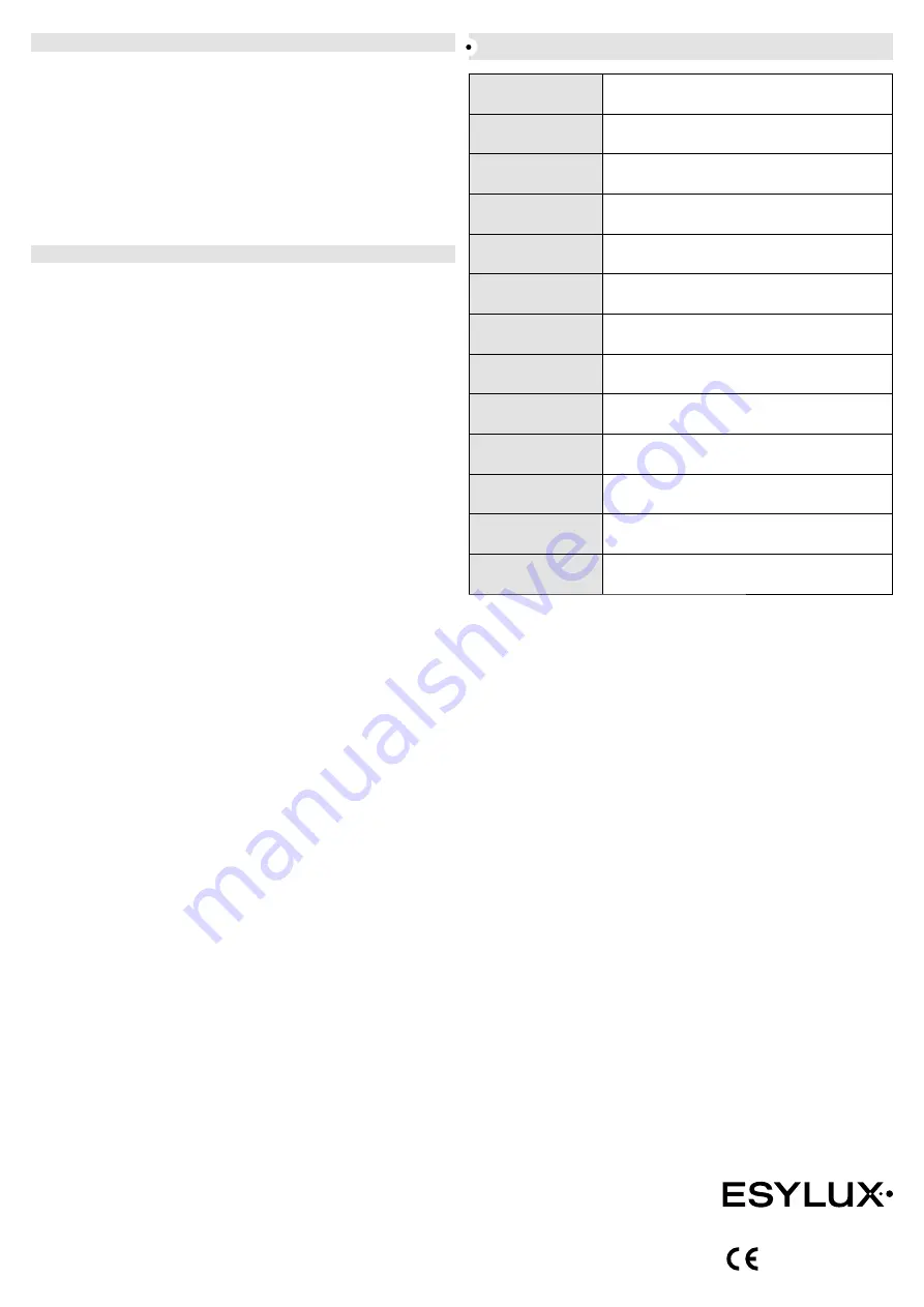 ESYLUX MD 120 User Instructions Download Page 2