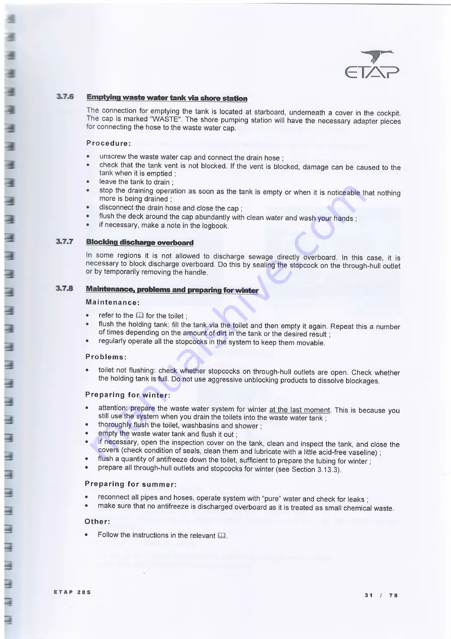 ETAP 28s Owner'S Manual Download Page 33