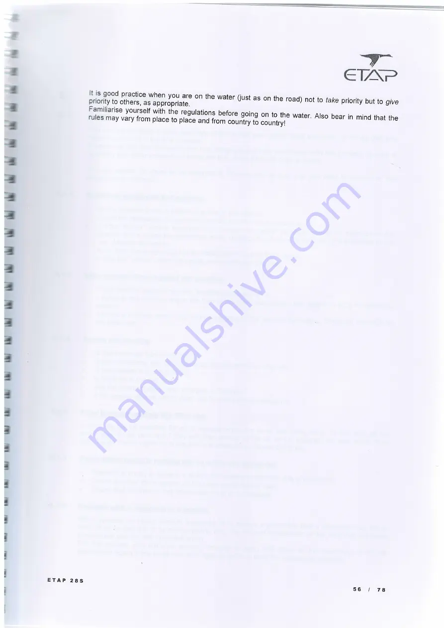 ETAP 28s Owner'S Manual Download Page 58