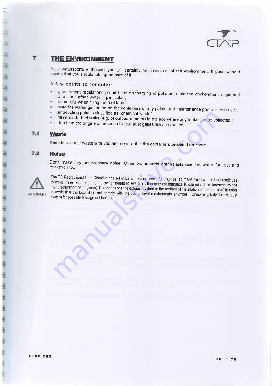 ETAP 28s Owner'S Manual Download Page 70