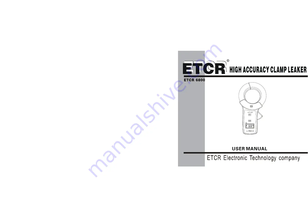 ETCR 6800 Скачать руководство пользователя страница 1