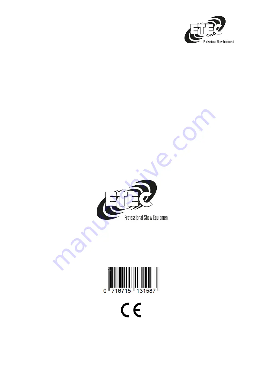 Etec E7000271 Manual Download Page 18