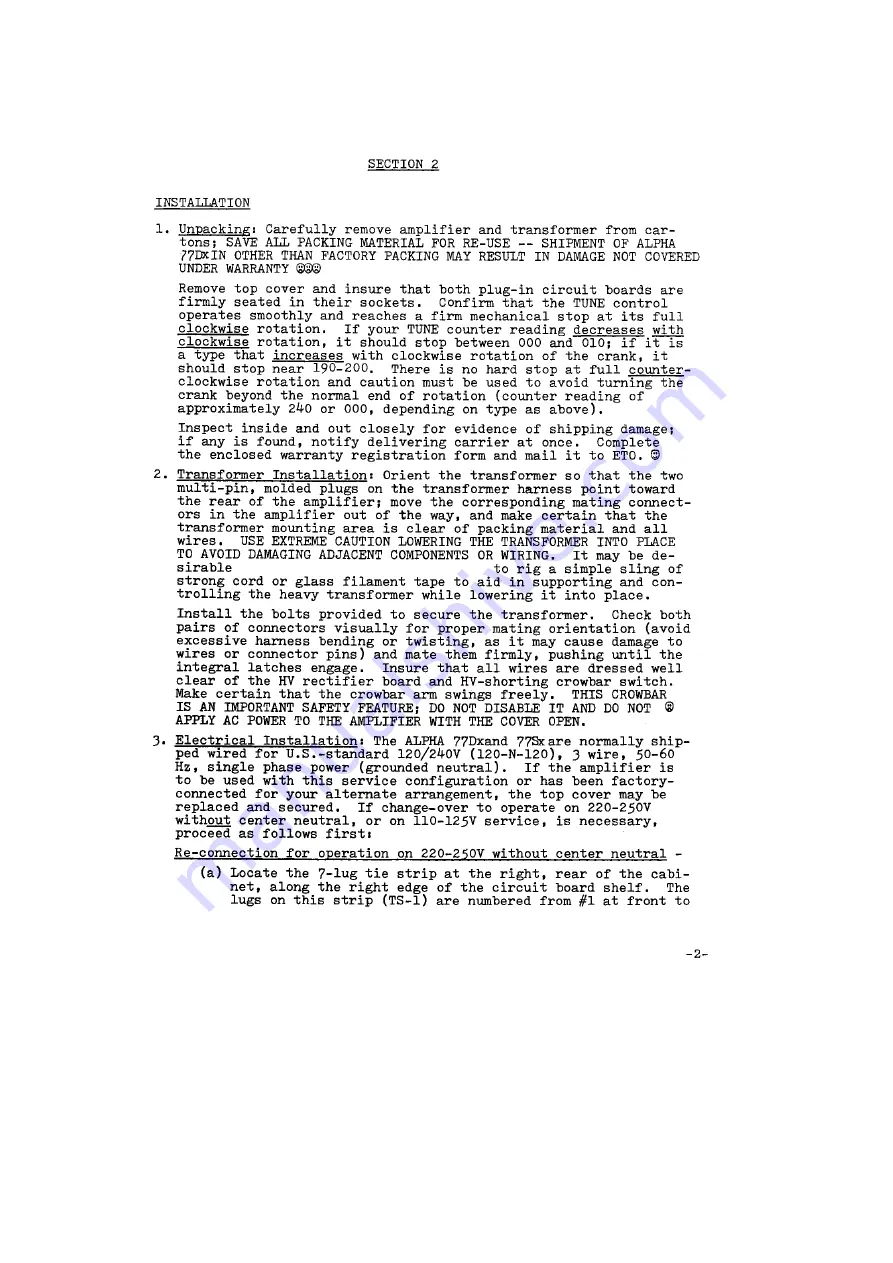 ETO Alpha 77Dx Operating And Technical Manual Download Page 5