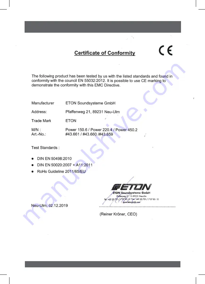 Eton POWER 150.6 Installation & Operation Manual Download Page 30