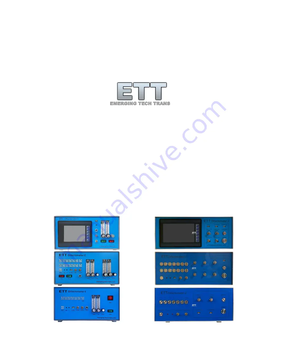 ETT Olfactometer 2 Скачать руководство пользователя страница 1