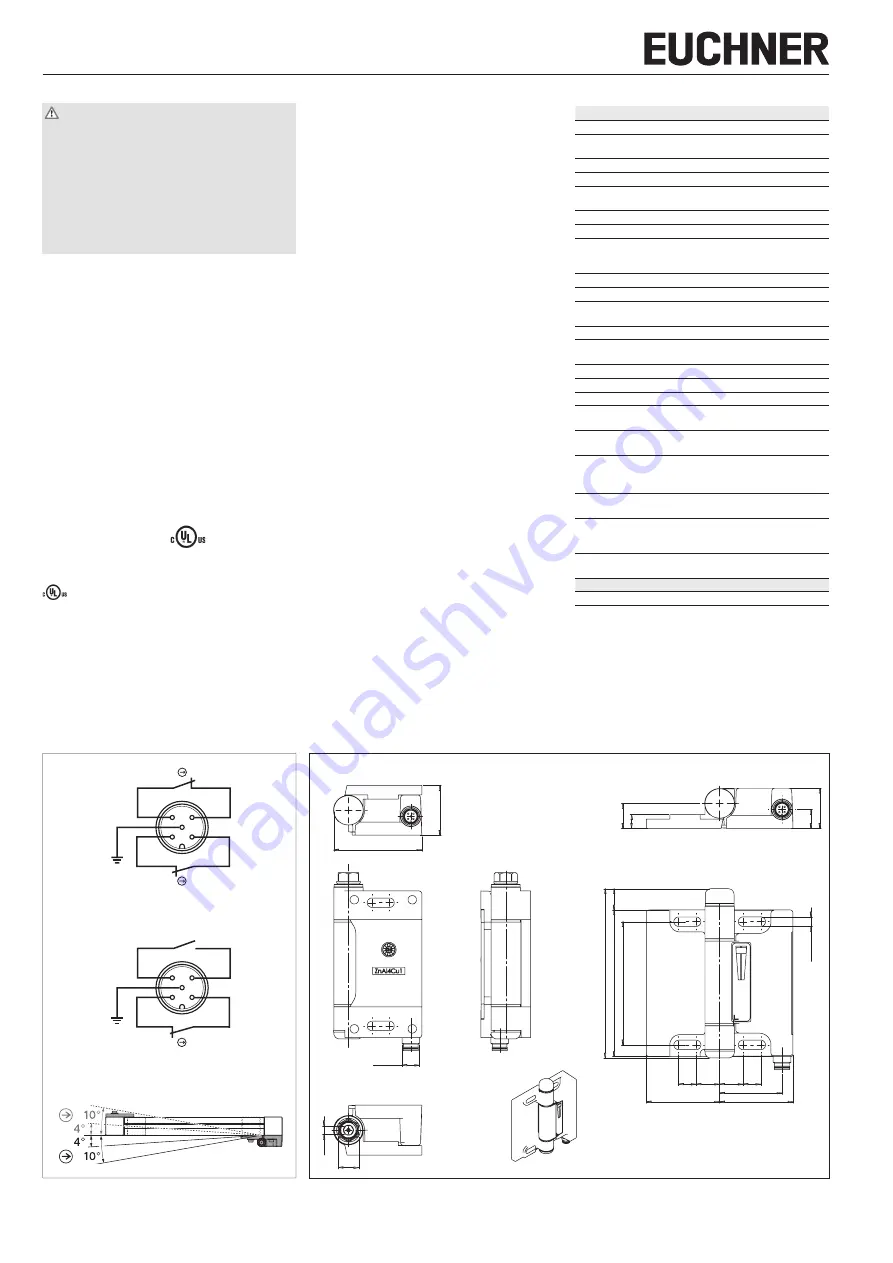 EUCHNER 106548 Operating Instructions Manual Download Page 10