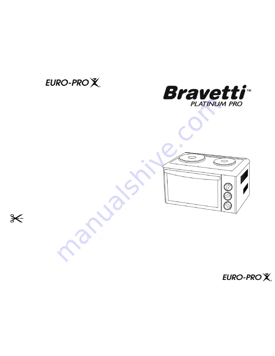 Euro-Pro BRAVETTI PLATINUM PRO TO292H Owner'S Manual Download Page 1