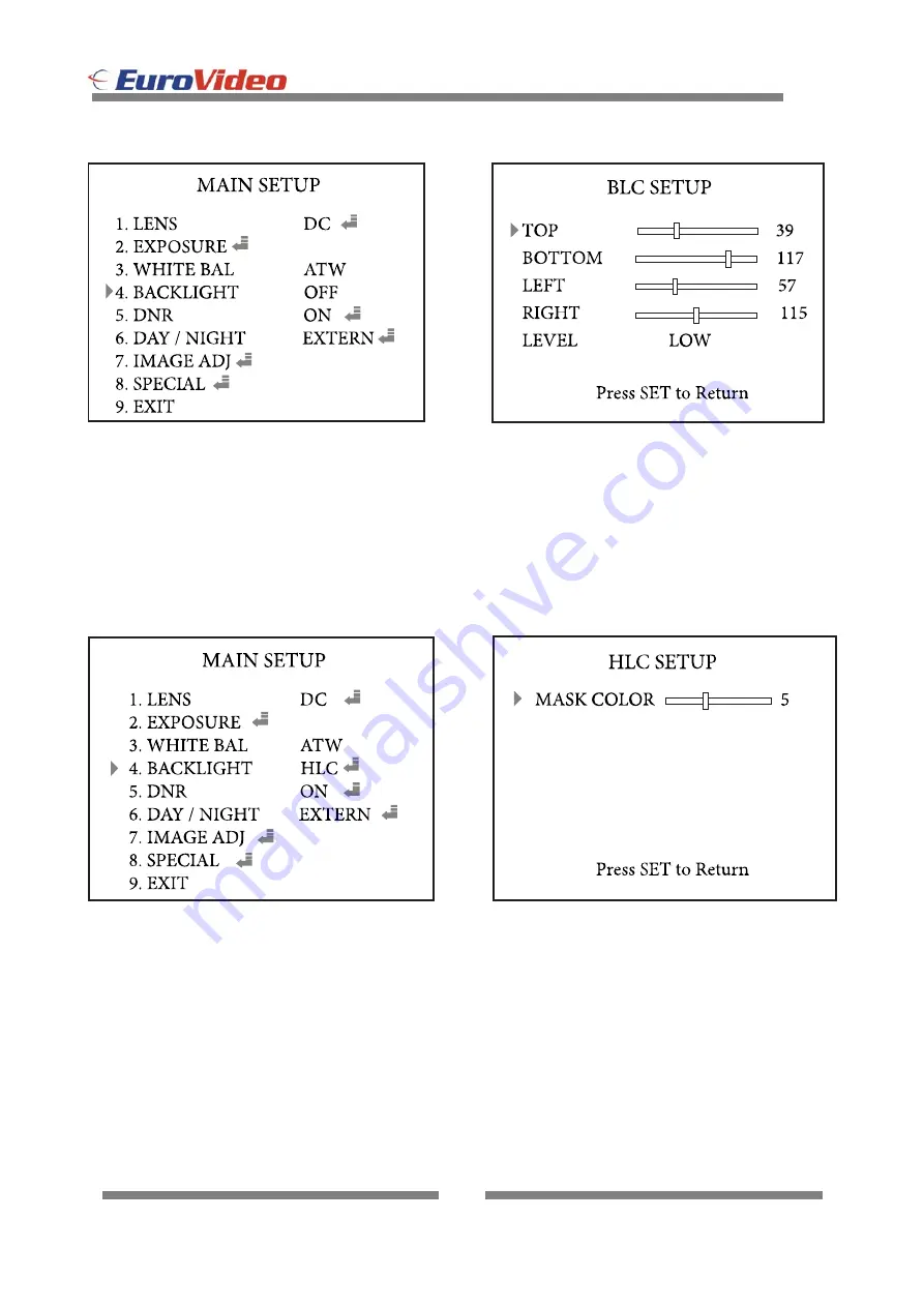 Euro Video EVC-TP-IE358BN3 Instruction Manual Download Page 15