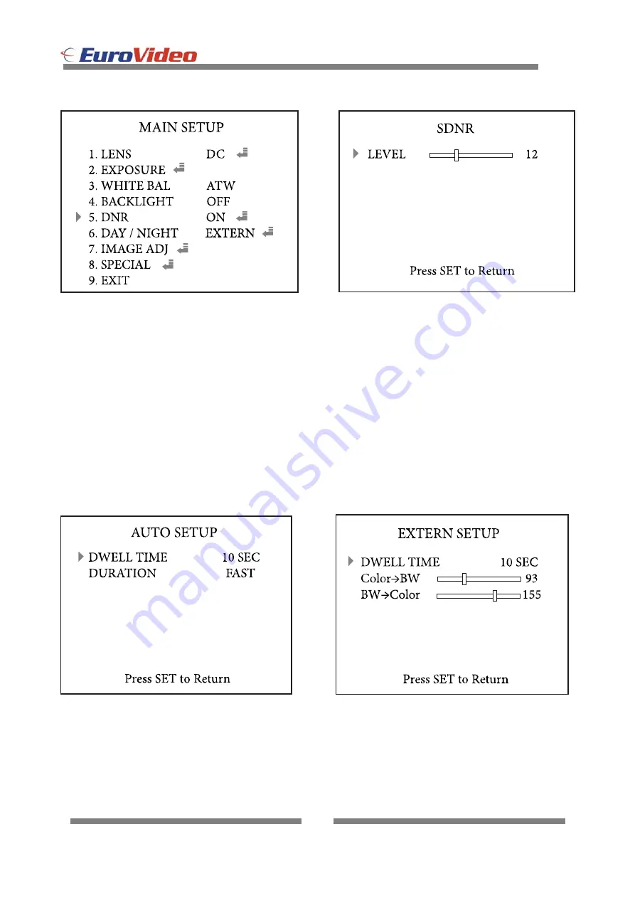 Euro Video EVC-TP-IE358BN3 Instruction Manual Download Page 16