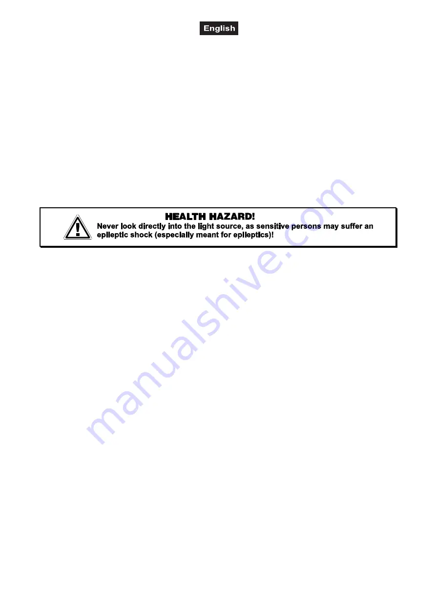 EuroLite PSL-500 User Manual Download Page 20