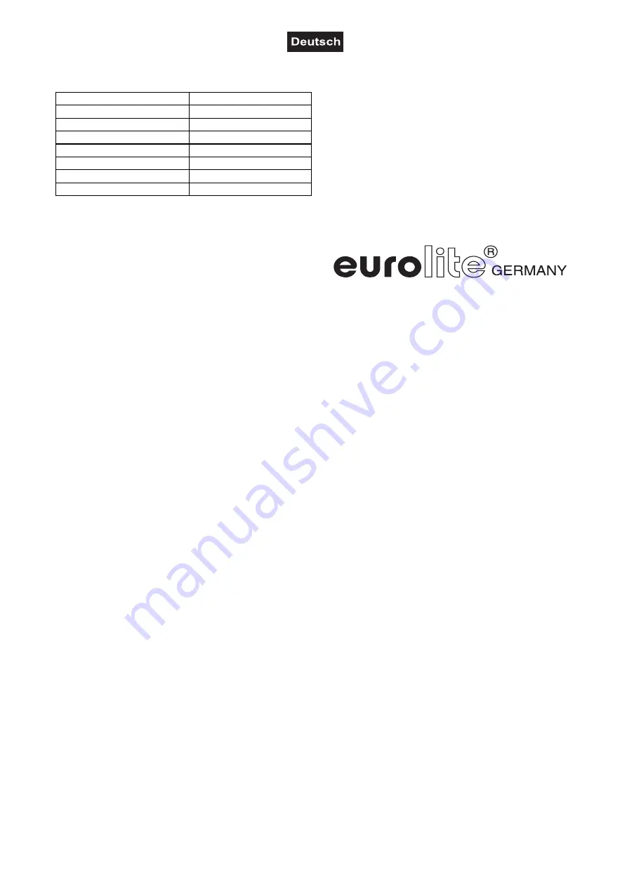 EuroLite SB-4 User Manual Download Page 9