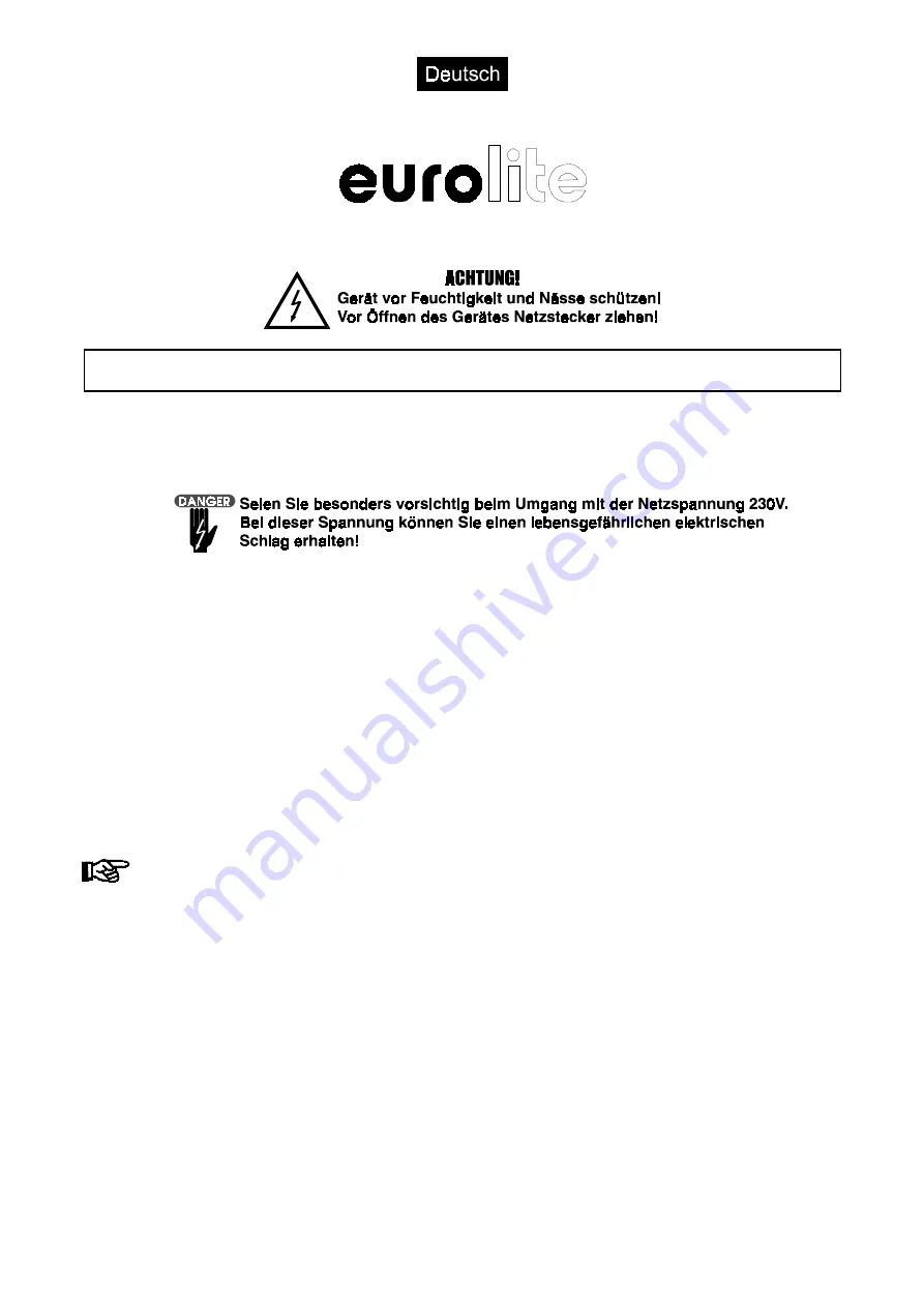 EuroLite SUPERSTAR Operating Instructions Manual Download Page 1