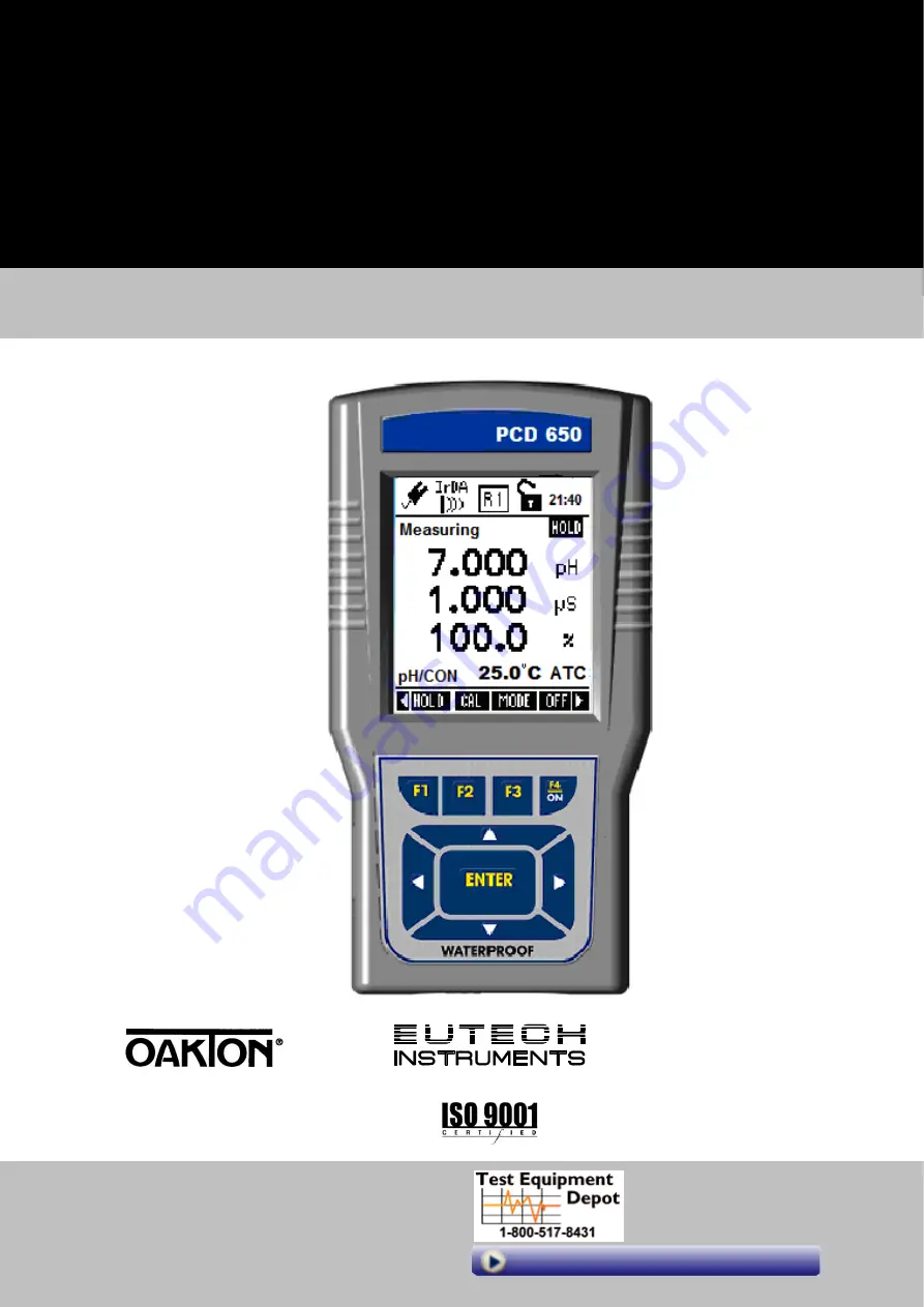 EUTECH INSTRUMENTS CD 650 Скачать руководство пользователя страница 1