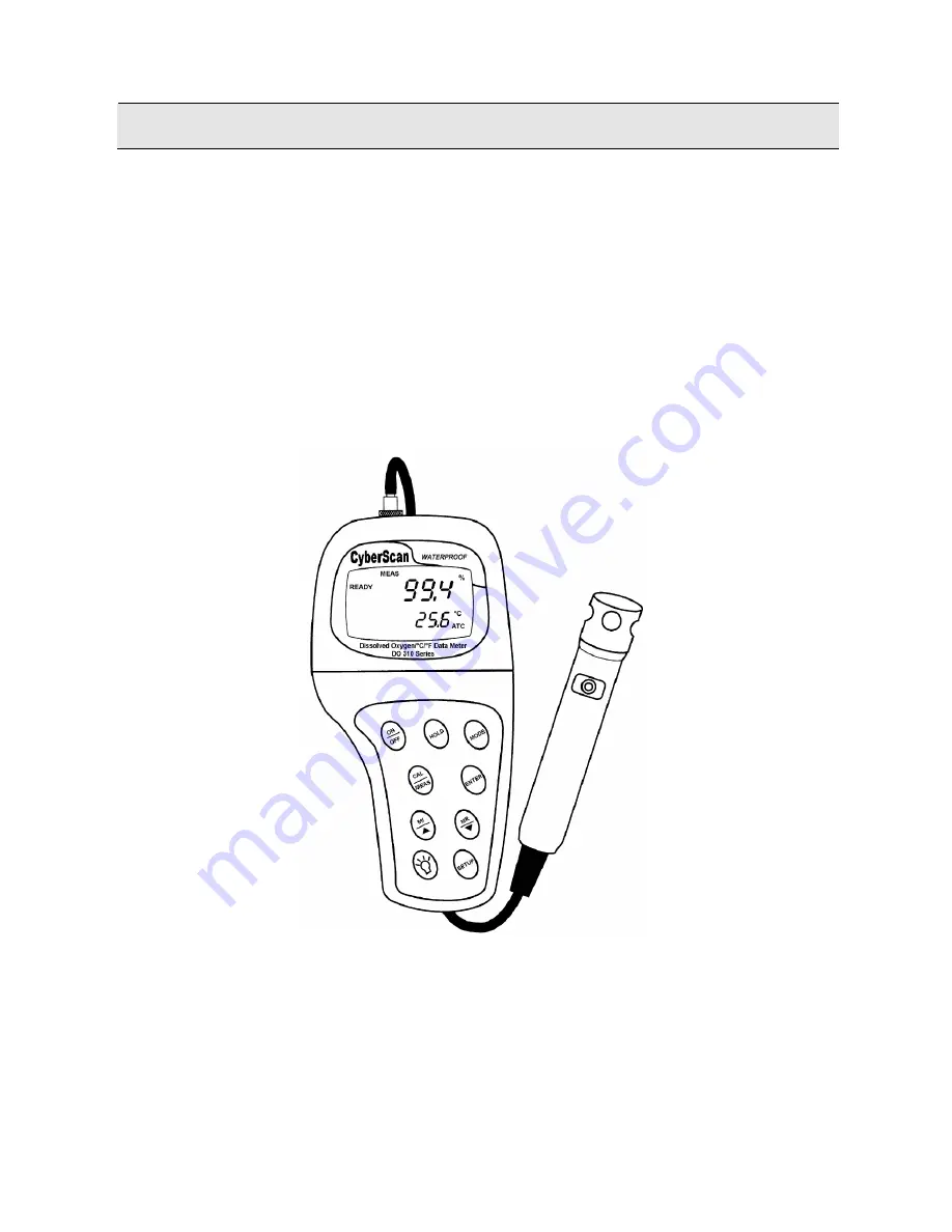 EUTECH INSTRUMENTS CyberScan DO 310 (French) Manuel D'Instructions Download Page 5