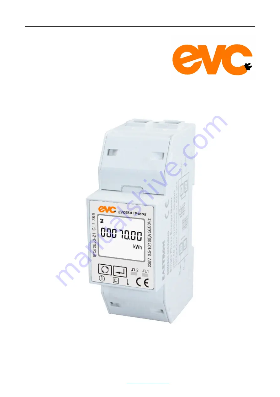 EVC EVC63A 1P-Mod Quick Start Manual Download Page 1