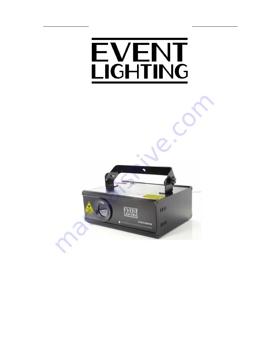 Event Lighting DASDI1000RGB User Manual Download Page 1