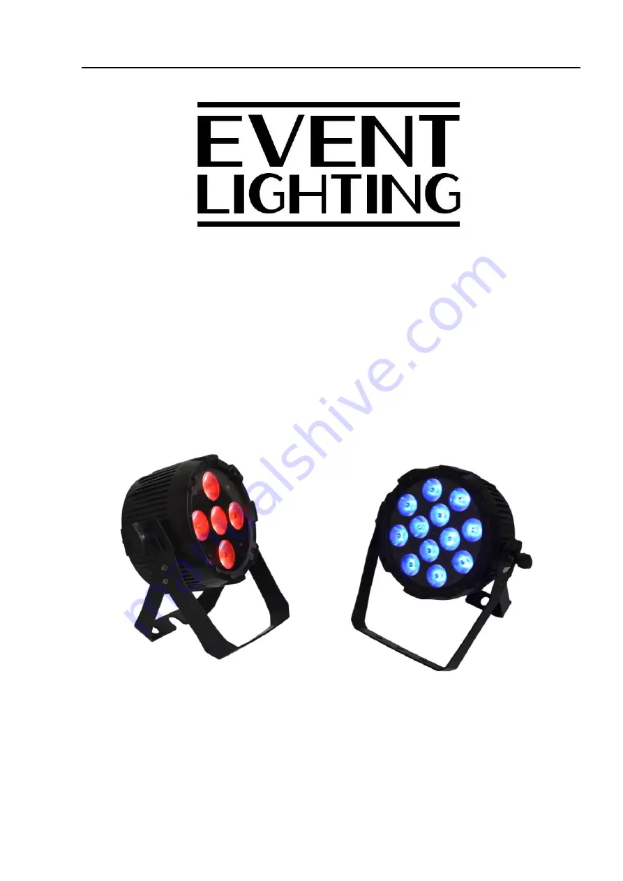 Event Lighting PARRGBW12x8 Скачать руководство пользователя страница 1