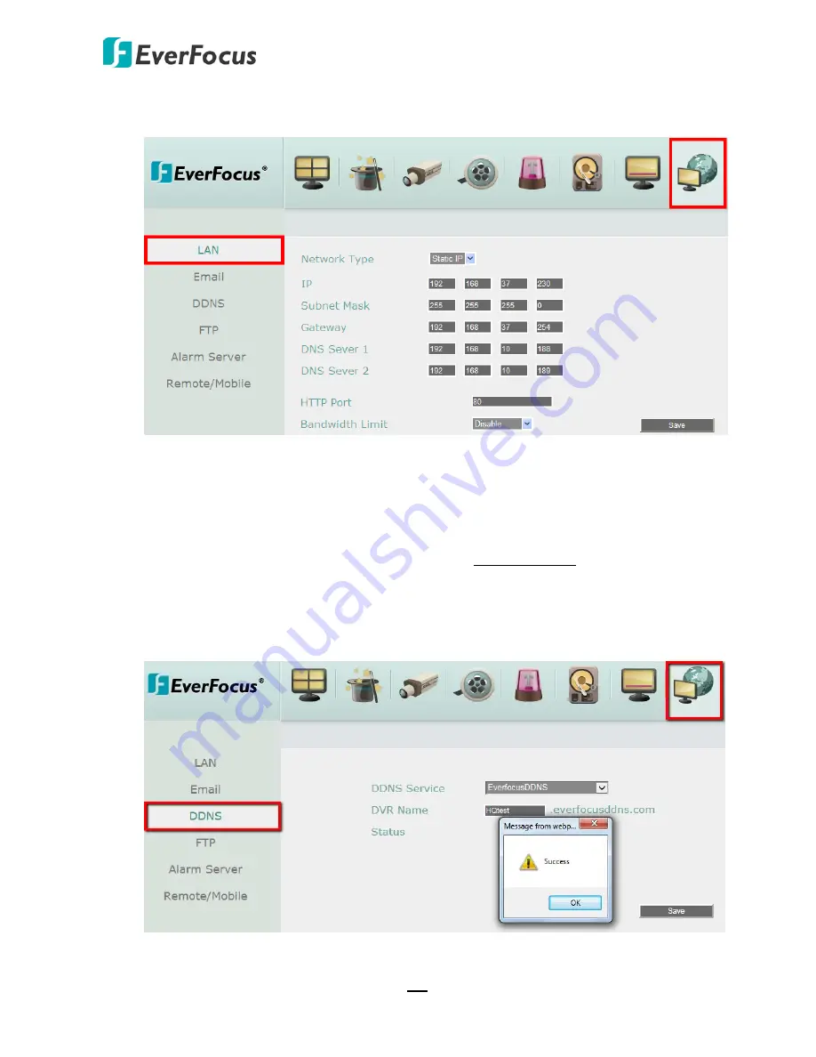 EverFocus EMV1200 HD User Manual Download Page 192