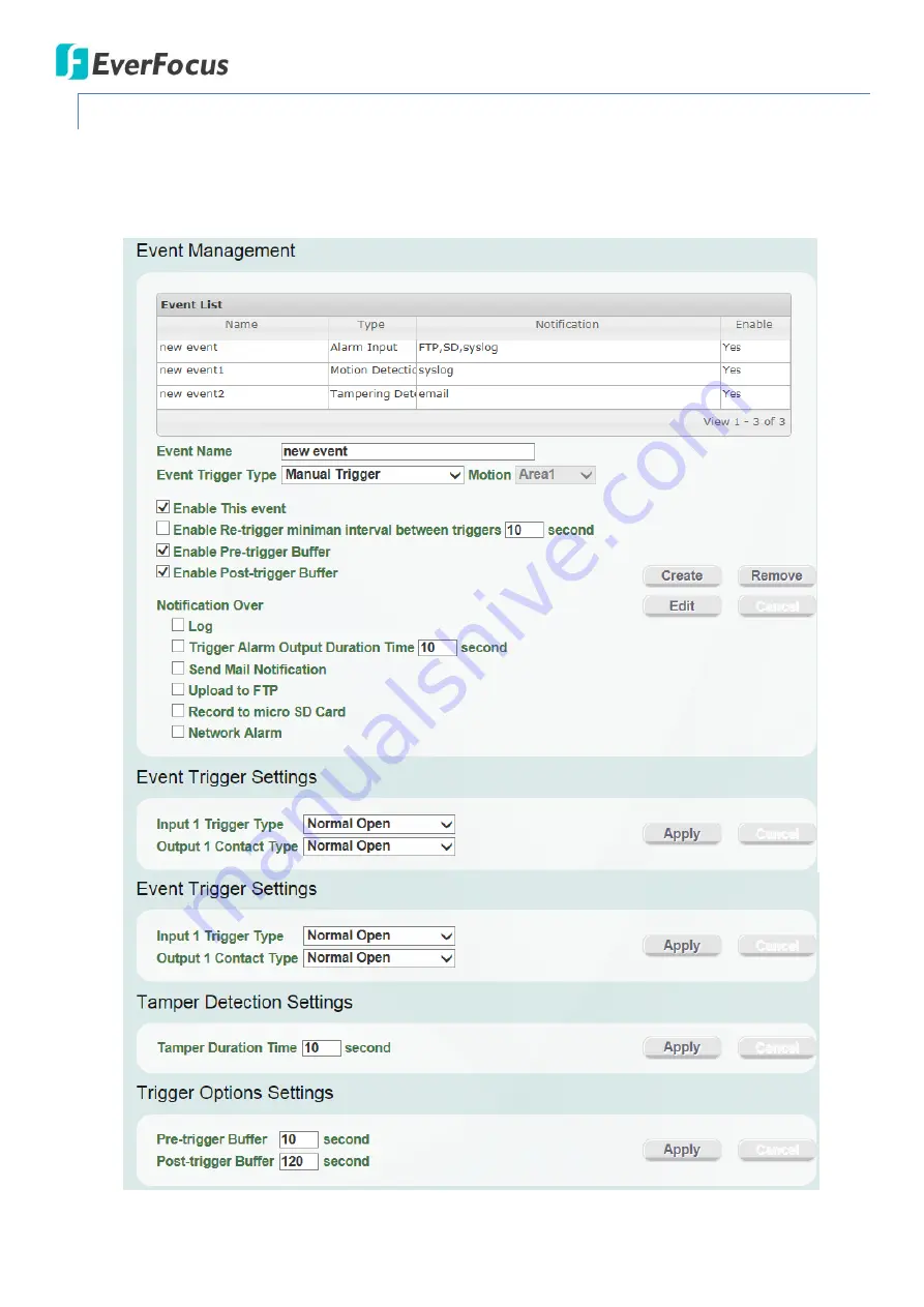 EverFocus EZN Series User Manual Download Page 31