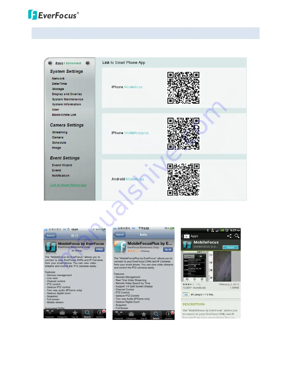 EverFocus EZN1160 User Manual Download Page 66