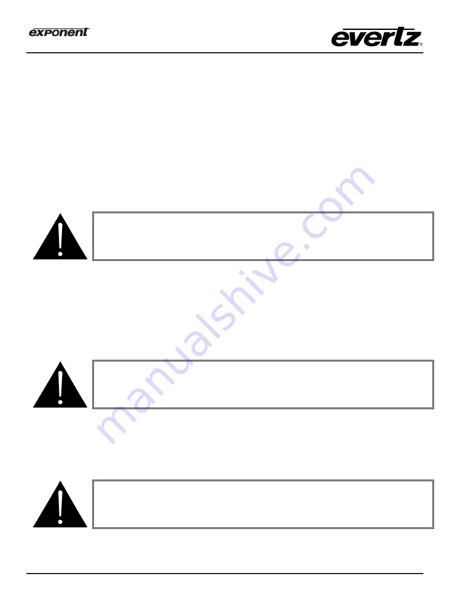 evertz exponent 500FR Manual Download Page 8