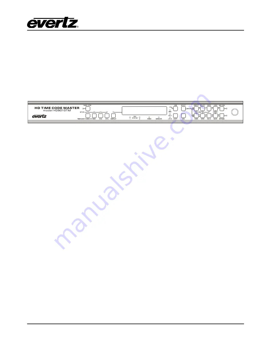 evertz HD9010TM Instruction Manual Download Page 31