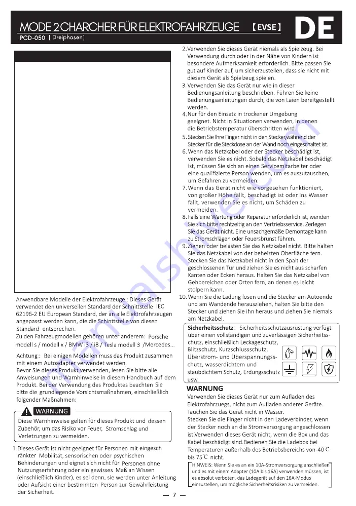 EVSE BS-PCD050 Скачать руководство пользователя страница 9