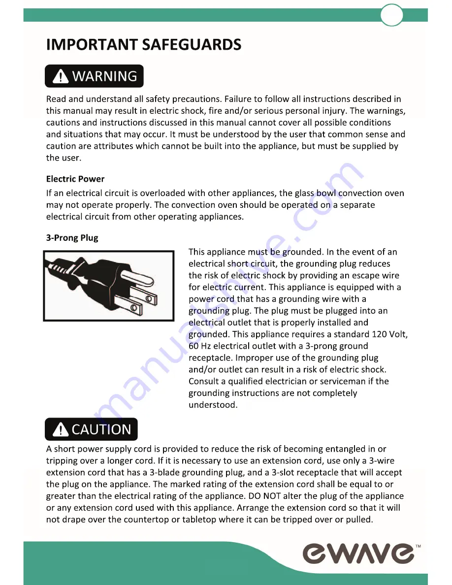 Ewave EWGC12W3 Instruction Manual Download Page 4