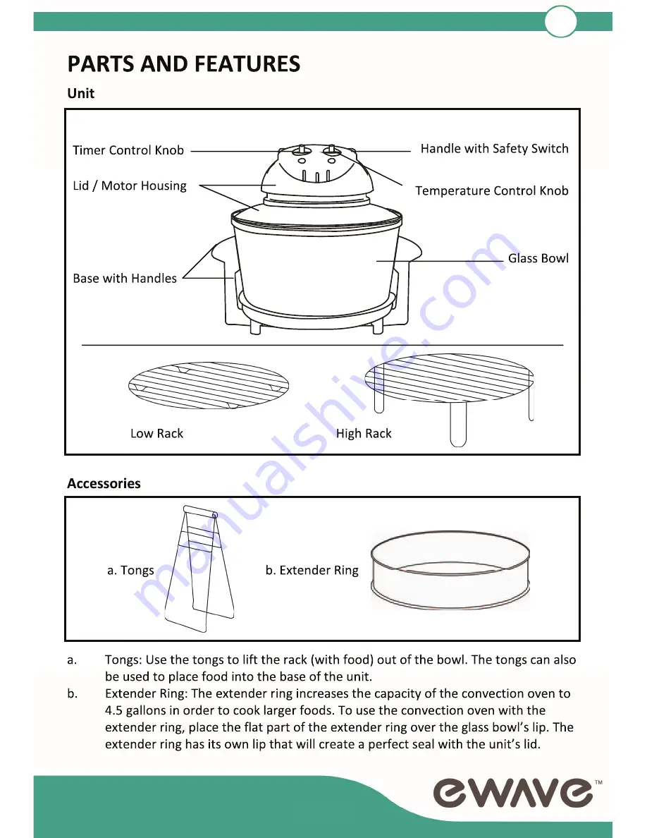 Ewave EWGC12W3 Instruction Manual Download Page 8