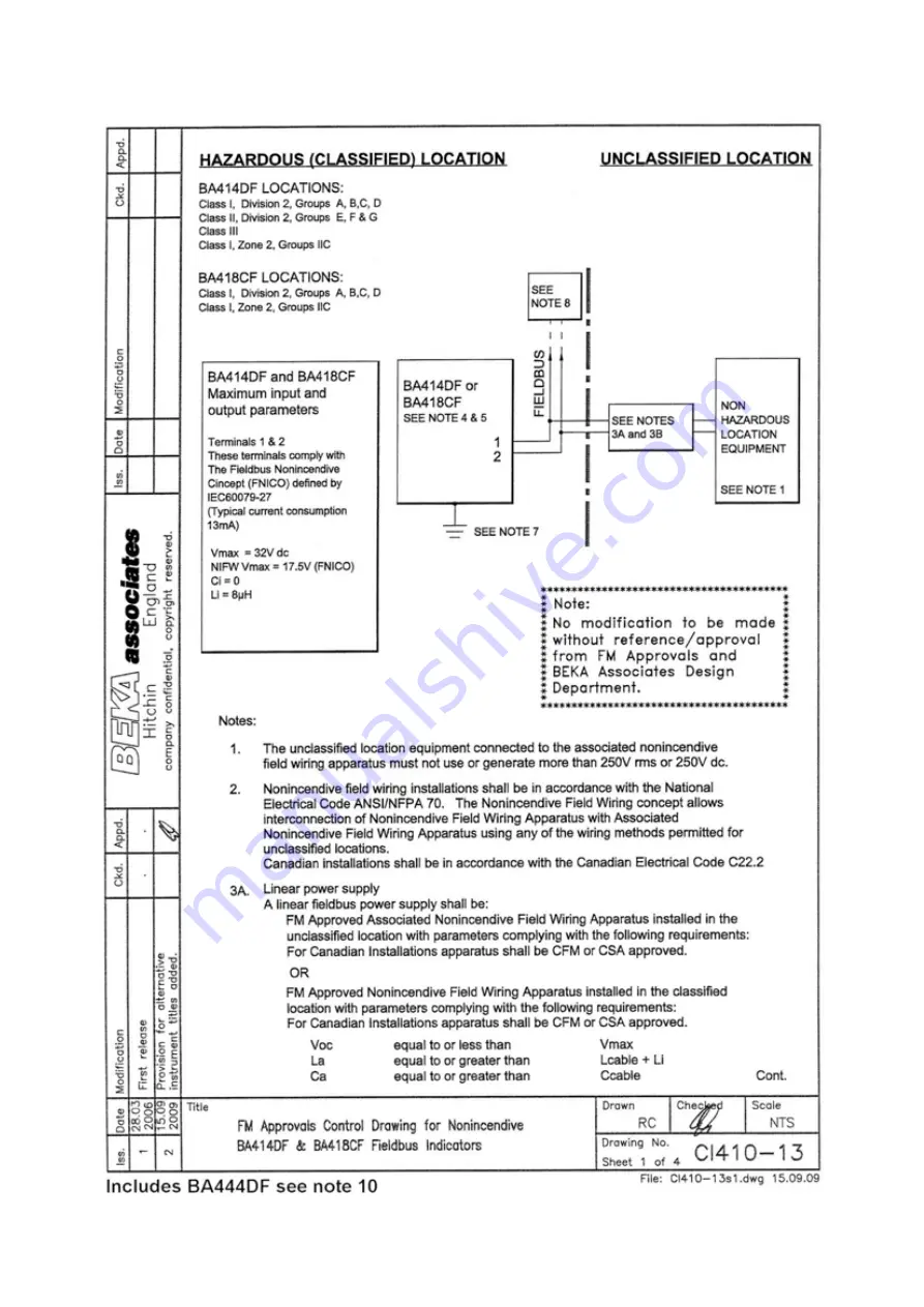 Ex-baltic BA444DF-P PROFIBUS PA Instructions Manual Download Page 21