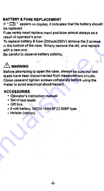 Excel xl830l Operator'S Manual Download Page 9