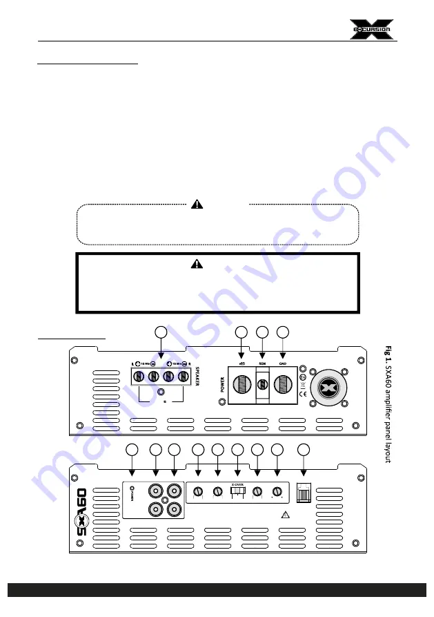 EXCURSION Pro Audio SXA Series Скачать руководство пользователя страница 5