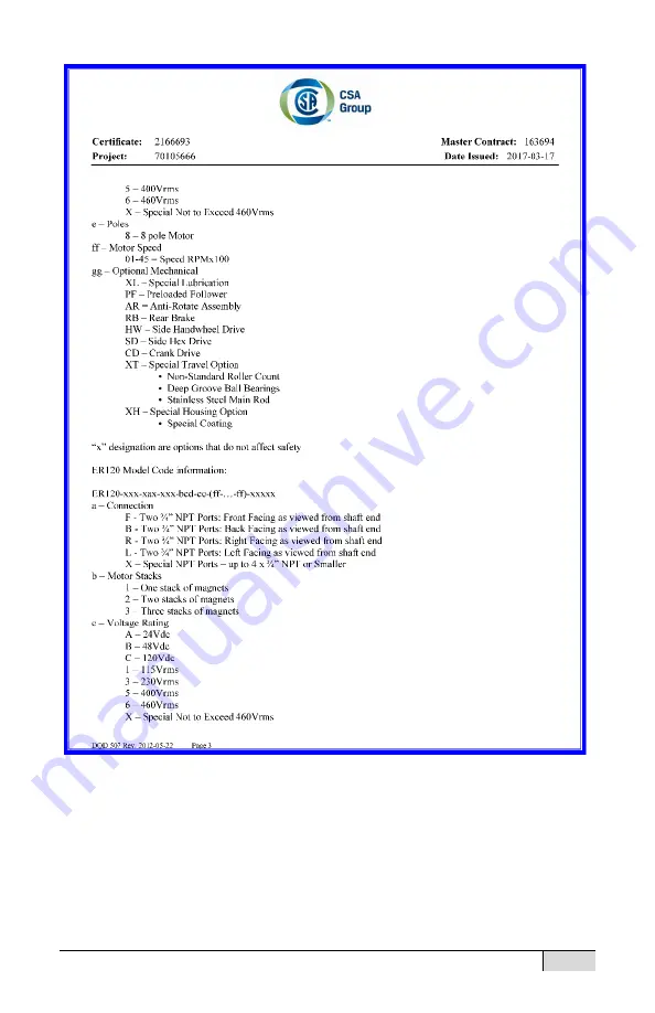 Exlar EL120 Installation And Service Manual Download Page 91