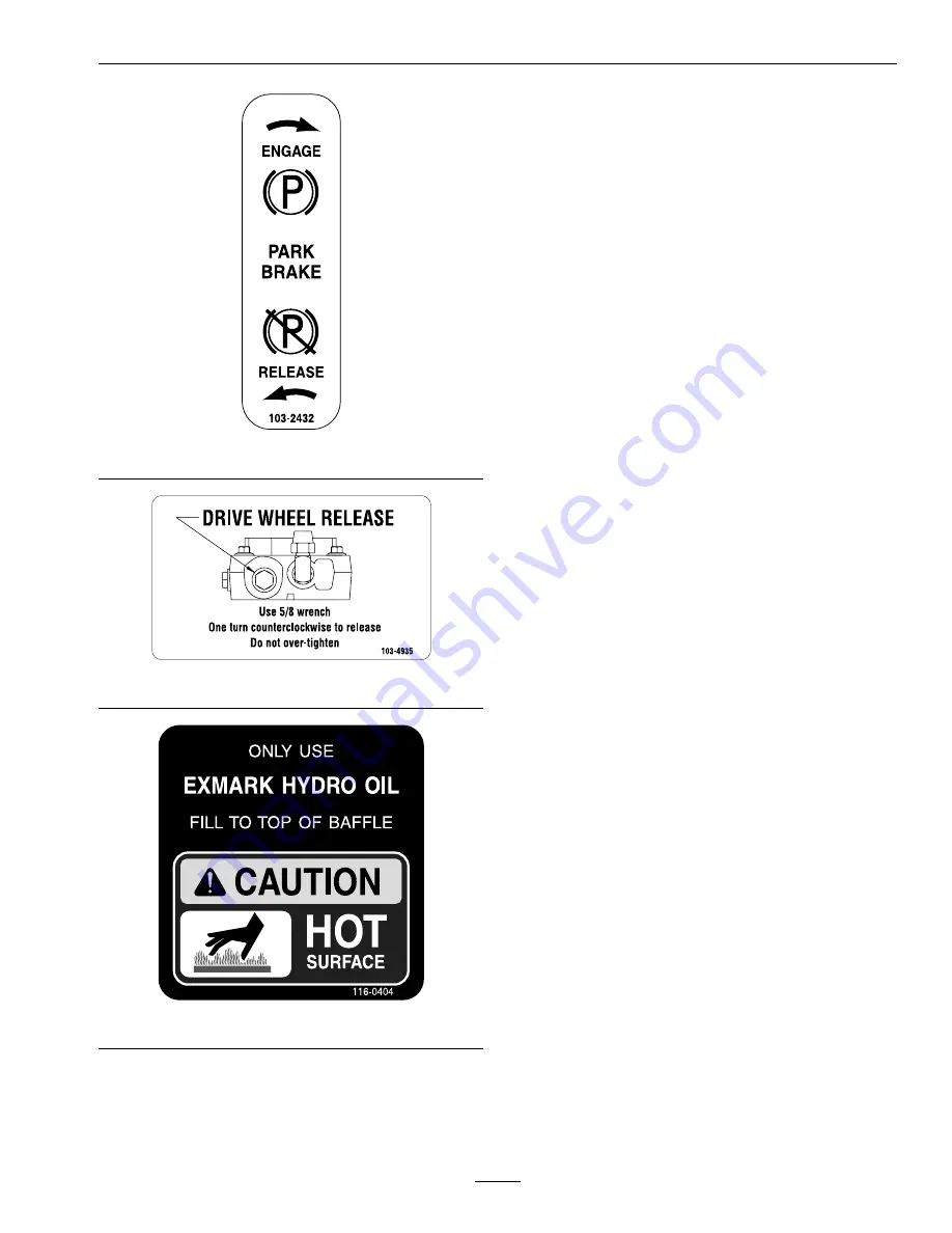 Exmark TURF TRACER TT23KAEP Operator'S Manual Download Page 11