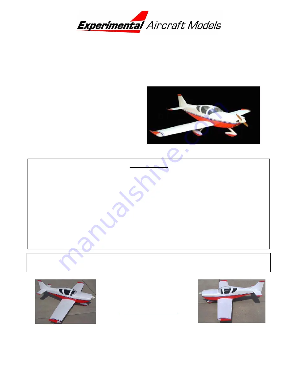 Experimental Aircraft Models Glasair III Assembly Manual Download Page 1