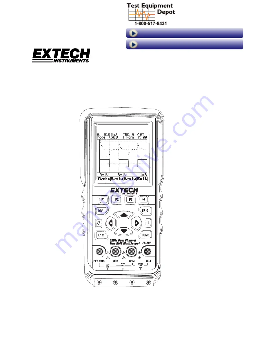 Extech Instruments 381295 Скачать руководство пользователя страница 1