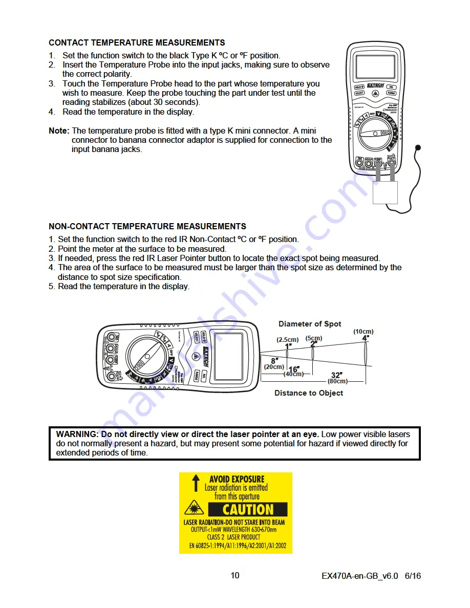 Extech Instruments EX470A Скачать руководство пользователя страница 10