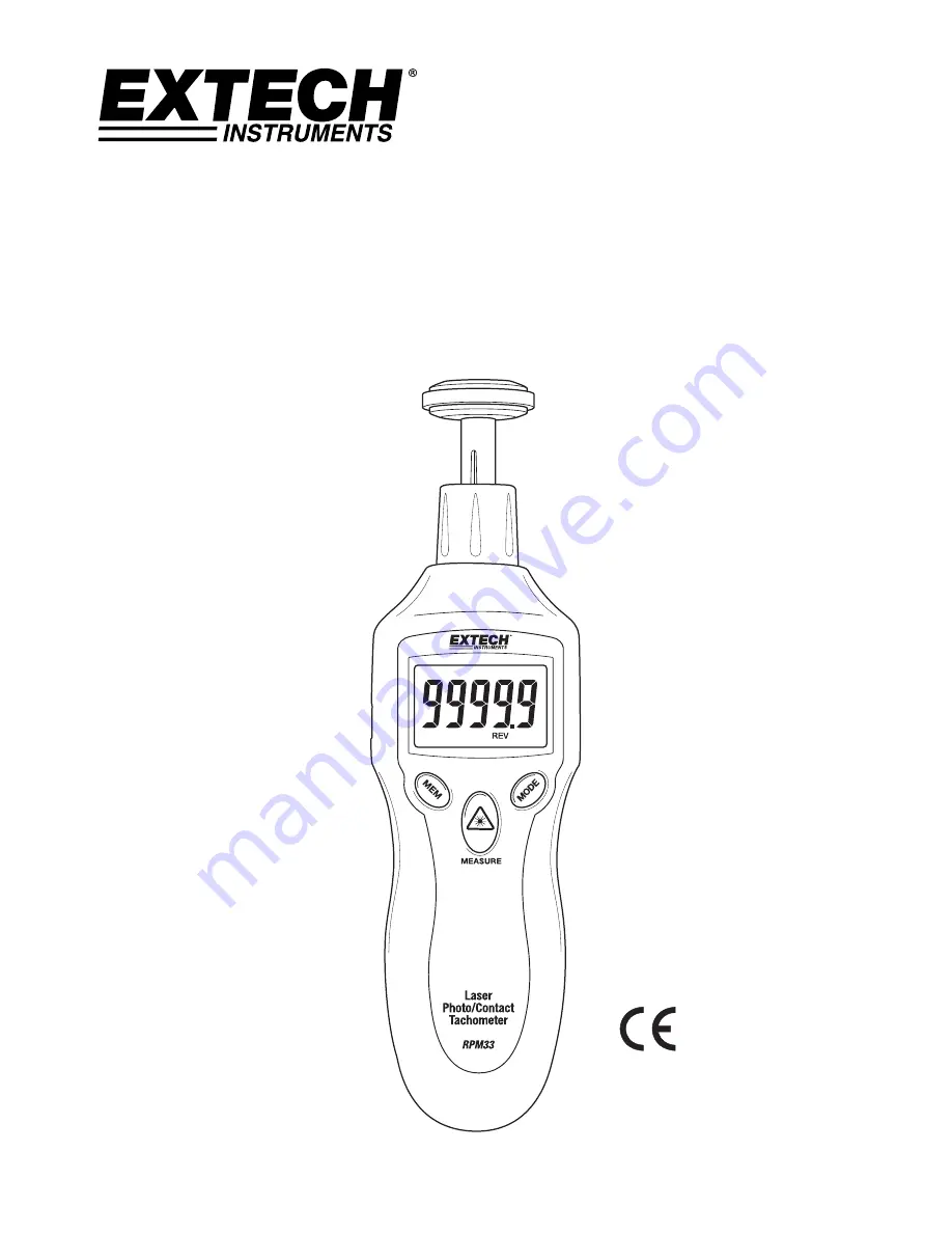 Extech Instruments RPM33 User Manual Download Page 1