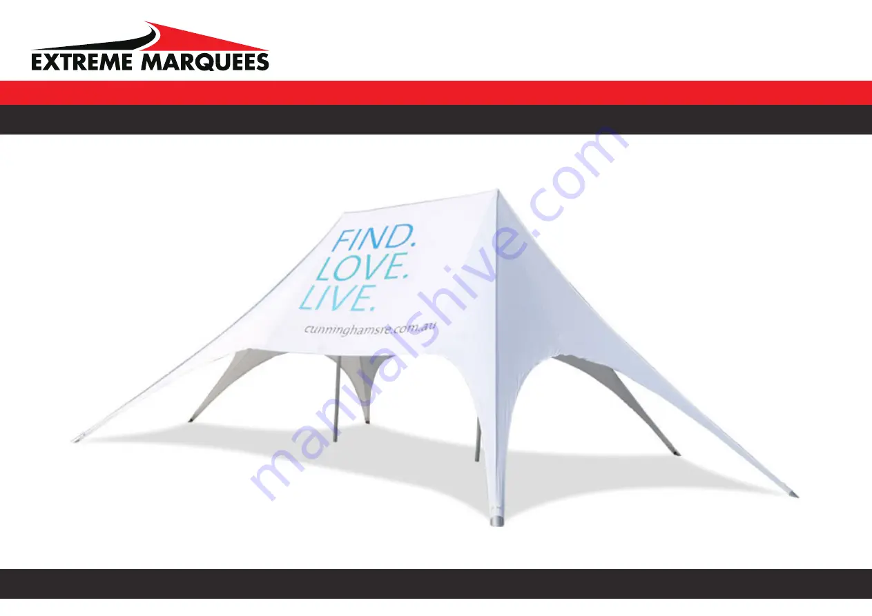 Extreme marquees 13.5m x 8.5m DOUBLE POLE STAR SHADE Скачать руководство пользователя страница 1